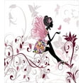 thumbnail image 3 of Ambesonne Spring Duvet Cover Sets, Flower Butterflies, 2-Queen, Maroon Black Pink, 3 of 7