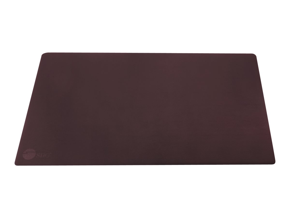 SIIG Large Artificial Leather Smooth Desk Mat Protector Dark Brown