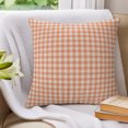 thumbnail image 3 of Pillow Covers 16x16 Set of 2, Buffalo Plaid Throw Pillow Covers Decorative Couch Cushion Cover, Farmhouse Orange Checkered Vintage Grid Microfiber Soft Square Pillowcases for Bedroom Living Room Sofa, 3 of 9