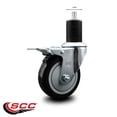 thumbnail image 2 of 4 Inch Black Poly Swivel 1-3/4 Inch Expanding Stem Caster Total Lock Brake SCC, 2 of 2