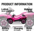 thumbnail image 4 of EastVita Kids Electric Vehicle Licensed Volkswagen | 12V Ride-On Toy with Remote Control | LED Lights, MP3, and Bluetooth Pink, 4 of 6
