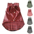 Four Seasons Pet Clothes Dog Plaid Shirt Teddy Small Dog Clothing Comfortable Handsome Cute Pet