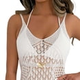 thumbnail image 5 of Babysbule Women's Crochet Knit Spaghetti Strap Swimsuit Cover Up, Hollow Out Beach Coverup Dress for Summer Vacation, 5 of 6