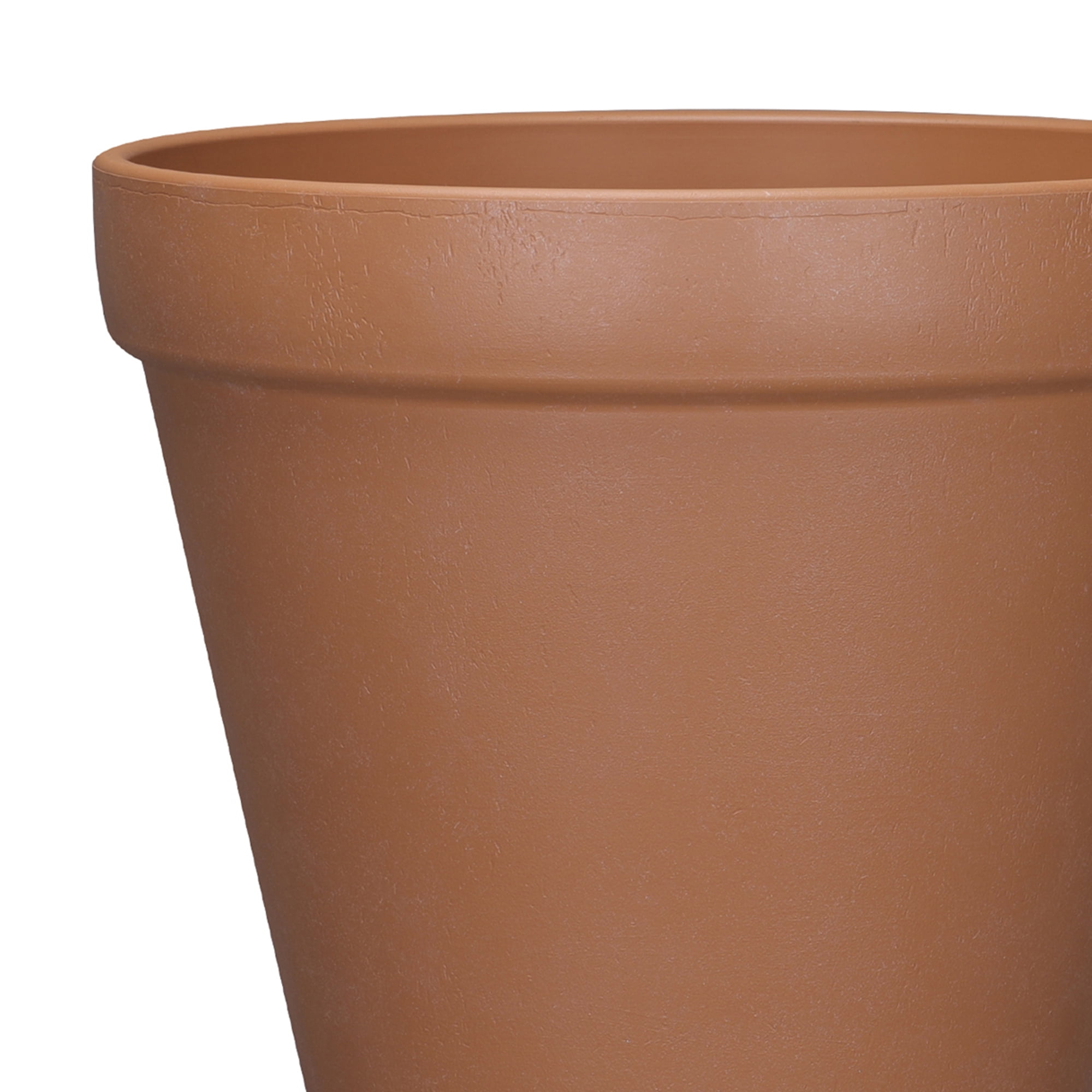 Mainstays Blake 16" x 16" x 13.5" Round Faux Terracotta Recycled Resin Planter