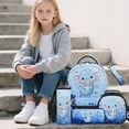 thumbnail image 2 of Jeiento Cute Axolotl Backpack for Girls 8-10 Elementary School 17 inch Lightweight Bookbag with Lunchbox Water Bottle Sleeve Pencil Case Keychain Set of 5 Suitable for 3rd-5th Grade, 2 of 7