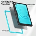 thumbnail image 3 of FJLBDE Case for Samsung Galaxy Tab A11+ Plus 11 Inch 2025/A9+ Plus 2023 with 360 Rotating Stand, Shoulder Strap, Heavy Duty Shockproof Cover, Sky Blue, 3 of 7