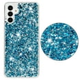 thumbnail image 2 of Allytechgroup Glitter Bling Phone Case for Samsung Galaxy A14 5G, Slim Fit Shockproof Anti-Scratch Perfect Phone Case for Girls and Women, Blue, 2 of 5