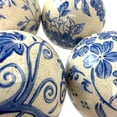 thumbnail image 6 of Things2Die4 Things2die4 Set of 4 Blue and White Ceramic Decorative Orbs with Floral Design, 3.75 In, 6 of 6