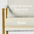 thumbnail image 3 of Sillón Individual Tapizado Moderno FurnitureR para Sala o Recámara Beige, 3 of 7