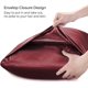 thumbnail image 4 of Satin Silk Pillowcase for Hair and Skin, Burgundy Pillow Cases Standard Size Set of 2 Pack, Super Soft Pillow Case with Envelope Closure (20x30 Inches, 4 of 4