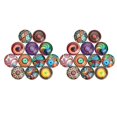 thumbnail image 1 of 40 piezas de cabujones de cristal de cúpula redonda multicolor de 18 mm, adorno de espalda plana, manualidades, bricolaje Macarena Cabujones de media caña, 1 of 8
