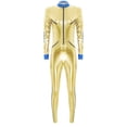 thumbnail image 3 of Eandarui Womens Space Astronauts Cosplay Costume Adult Full Body Jumpsuit Halloween Fancy Dress up Gold S, 3 of 7