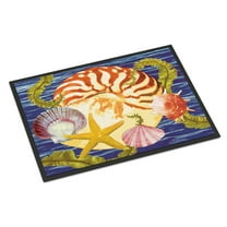 Carolines Treasures PRS4044JMAT Nautilus And Gulf And Sundial Door Mat Indoor Rug or Outdoor Welcome Mat 24x36 Doormat