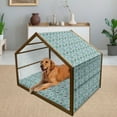 thumbnail image 2 of Starfish Pet House, Marine Patchwork Style Inspired Pattern with Starfishes and Seashells Print, Outdoor & Indoor Portable Dog Kennel with Pillow and Cover, 5 Sizes, Multicolor, by Ambesonne, 2 of 4