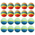 thumbnail image 1 of 20 pelotas elásticas de colores de espuma EVA para ejercicios en interiores, pelotas de esponja para niños, herramientas de entrenamiento deportivo, color azul y rojo., 1 of 9