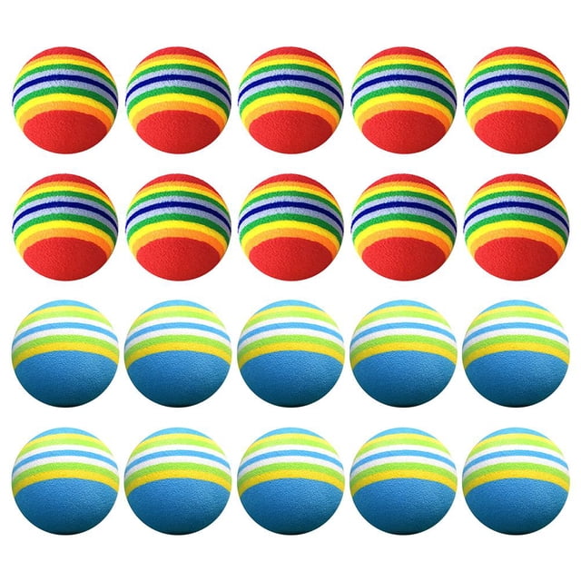 20Pcs Foam Practice Balls,Soft Elastic Balls Indoor Outdoor Training Aid Balls for Training