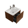 thumbnail image 6 of 24" Striped Walnut Bathroom Vanity with White Ceramic Sink, Wall Mounted Floating Bathroom Vanity for Modern Bathroom, One-Piece White Sink Basin without Drain and Faucet, 6 of 9