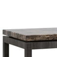 thumbnail image 2 of 47 Inch Modern Coffee Table, Faux Marble Top, Open Bottom Shelf, Black- Saltoro Sherpi, 2 of 6