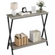 thumbnail image 1 of Qinaqin Largo Narrow 2 Niveles Farmhouse Console Mesa para Living Sala Industrial Entryway con Estante de Almacenamiento en Gris cm Alturaallway Oficina o Foyer, 1 of 7