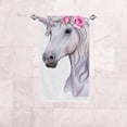 thumbnail image 6 of SKYSONIC Absorbent Face Bath Towels Set of 2 Pcs Unicorn with a Wreath of Flowers Fingertip Hand Towels for Bathroom Kitchen 30"x15", 6 of 6