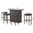 thumbnail image 3 of 5pcs Rattan Bar Set Garden Dining Set Wicker Barstool and Table Outdoor, 3 of 7