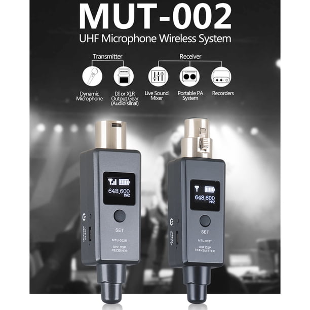 Transmisor 1 Par De Micrófono Inalámbrico Sistema Uhf Dsp Transmisor Receptor Para Micrófono Dinámico