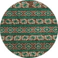 thumbnail image 1 of Ahgly Company Machine Washable Indoor Round Abstract Bakers Brown Area Rugs, 4' Round, 1 of 7