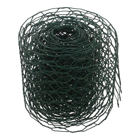 ELAYARD Green Coated Chicken Wire Mesh Roll for Garden Flower Netting and Floral Arrangement Crafts