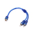 thumbnail image 2 of Unique Bargains 2Pcs 10.5 Inch Long Female to 2 Male RCA Splitter Adapter Car Audio Y Cable Wire, 2 of 2