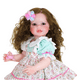 thumbnail image 5 of Muñeca Reborn para Niña Pequeña, Feliz Cumpleaños de 22 Pulgadas con Cara Pintada en 3D y Vinilo Completo Suave con Cabello Enraizado con un Pequeño Conejito de Peluche, 5 of 6