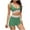 Green-17, variant on Lopeceal High Waisted Bikini Sets for Women Tummy Control Swimsuits Color Block Drawstring Womens Two Piece Bathing Suits