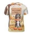 thumbnail image 2 of Welcome Fall Boykin Spaniel Cozy Autumn Field Pumpkins Golden Leaves All Over Print 3D Shirt Unisex Merch Dog Lover - 12013, 2 of 6