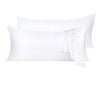 Unique Bargains 2 Pack Silky Satin Body Pillow Cases White 21" x 48"