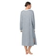 thumbnail image 5 of Aria Women’s Brushed Jersey 46” Long Sleeve V-Neck Sleepwear Lounger, Sizes XS-4X, 5 of 8