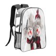 thumbnail image 3 of Rocae Christmas Snowman With Hat for 16inch Clear Backpack Transparent School Backpack for Women Men, Capacity Clear Bag for College, Travel, 3 of 7