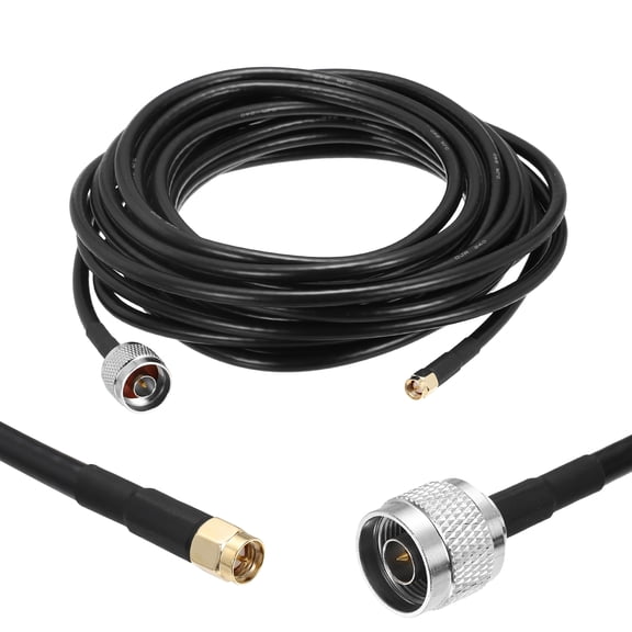 Uxcell KMR/LMR240 Coaxial Extension Cable, 50ohm 25Ft SMA Male to SMA Female RF Low-Loss Coaxial Cable Antenna Extension with Connector for 3G 4G 5G LTE Ham WiFi GPS RF Radio Use