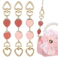 thumbnail image 1 of Miangastore 3 Pcs Bag Extender Chain Straps Strawberry Heart Extender Chains Replacement Belt Chains for Handbag Shoulder Bag, 1 of 9