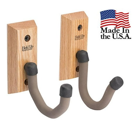 Hold Up Displays - Horizontal Gun Rack and Shotgun Hooks Store Any Rifle Shotgun and Bow - Real Hardwood Harvested in Wisconsin - Made in USA