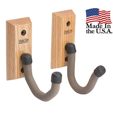 Hold Up Displays - Horizontal Gun Rack and Shotgun Hooks Store Any Rifle Shotgun and Bow - Real Hardwood Harvested in Wisconsin - Made in (Best Way To Hold A Gun)