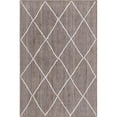 thumbnail image 1 of Unique Loom 3146858 4 x 6 Pi Main Tressé Jute Rectangle Zone Tapis&44; Gris & Ivoire, 1 of 1