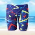 thumbnail image 2 of COMVALUE Boys Sports Square Leg Swim Trunks, Durable Compression Swim Trunks, Training Swimsuits, Shorts (Navy, 9-10 Years), 2 of 6