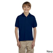 Gildan  Youth DryBlend 50/50 Jersey Polo Shirt Navy L (14-16)
