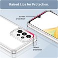 thumbnail image 4 of Case for Samsung Galaxy A33 Case Slim Dropproof [Defend from Drop/Scratch/Slip/Fingerprint] Clear Acrylic Hard Back Soft TPU Bumper Hybrid Phone Cover for Samsung A33 5G-Crystal Clear, 4 of 16