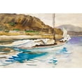 thumbnail image 2 of Sargent, John Singer 18x13 White Modern Wood Framed Museum Art Print Titled - Idle Sails, 2 of 4