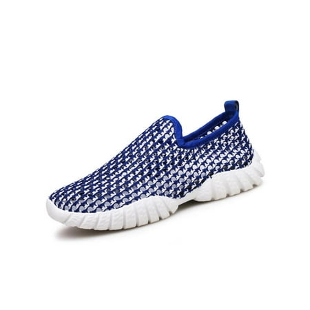 Mens Mesh Breathable Shoes Slip on Loafers Casual Running Sport Sneakers