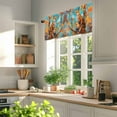 thumbnail image 3 of Fall Maple Valances for Windows, 42 x 12in, Leaf Animal Fox Watercolor Oil Painting Rod Pocket Kitchen Valance Curtain Light Filtering Window Treatments for Living Room Bedroom, 1 Panel, 3 of 7