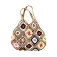 thumbnail image 2 of Naierhg Women Tote Bag Floral Crochet Large Capacity Handmade Vintage Multicolor Hollow Out Handbag for Travel, 2 of 8