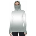 thumbnail image 6 of Fanxing Fishing Shirts for Men Big and Tall Hooded Sun Shirt with Mask Cover Long Sleeve UPF 50 Rash Guards Cooling Lightweight Hoodies Gray,XXXXL, 6 of 8