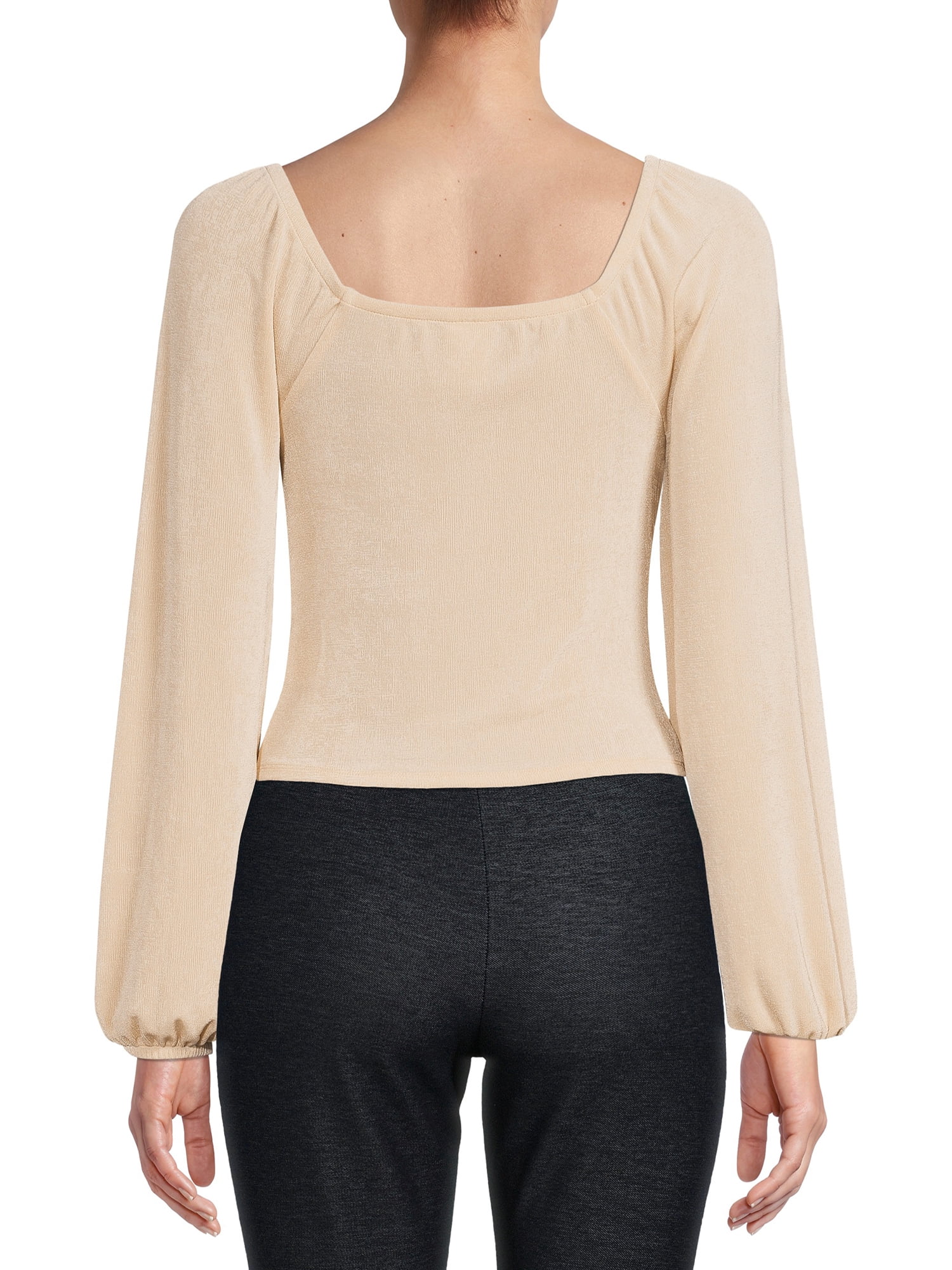 ruched peasant top