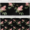 thumbnail image 2 of Soimoi Black Cotton Voile Fabric Leaves & Rose Floral Print Fabric by Yard 42 Inch Wide, 2 of 7